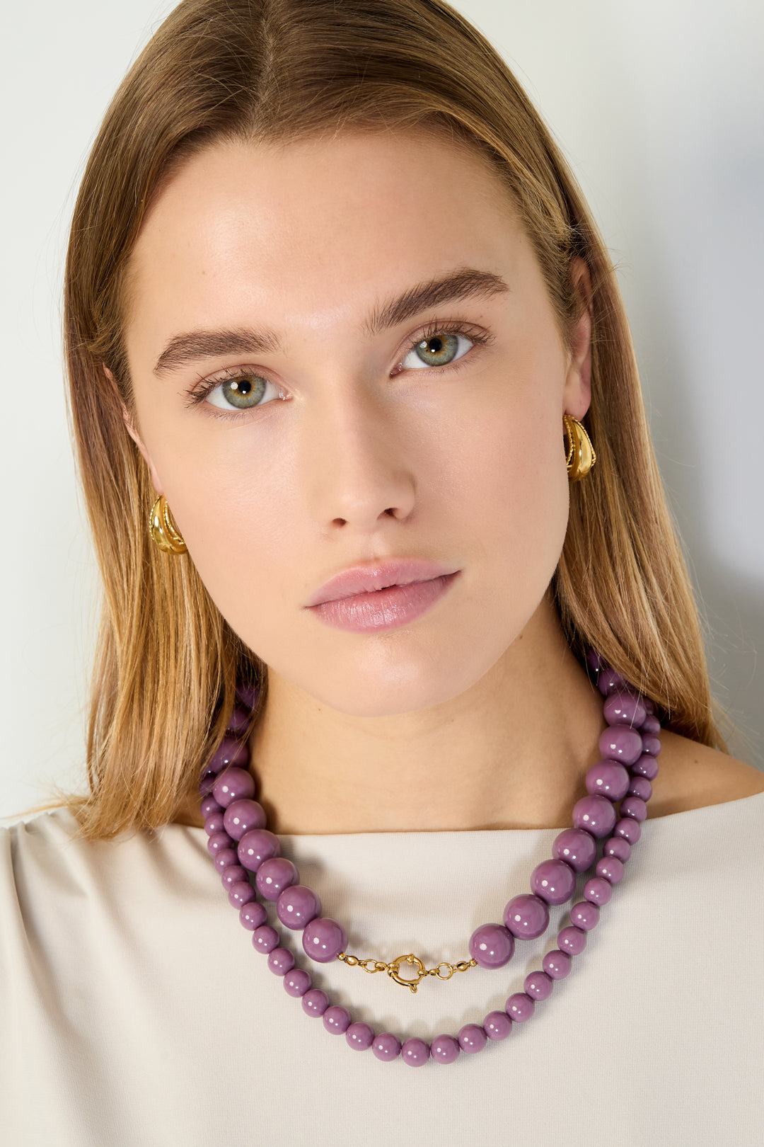 Halsketten mit Harzperlen, Perlen, lässig, täglich, einfache Serie, Damenschmuck, 15 mm