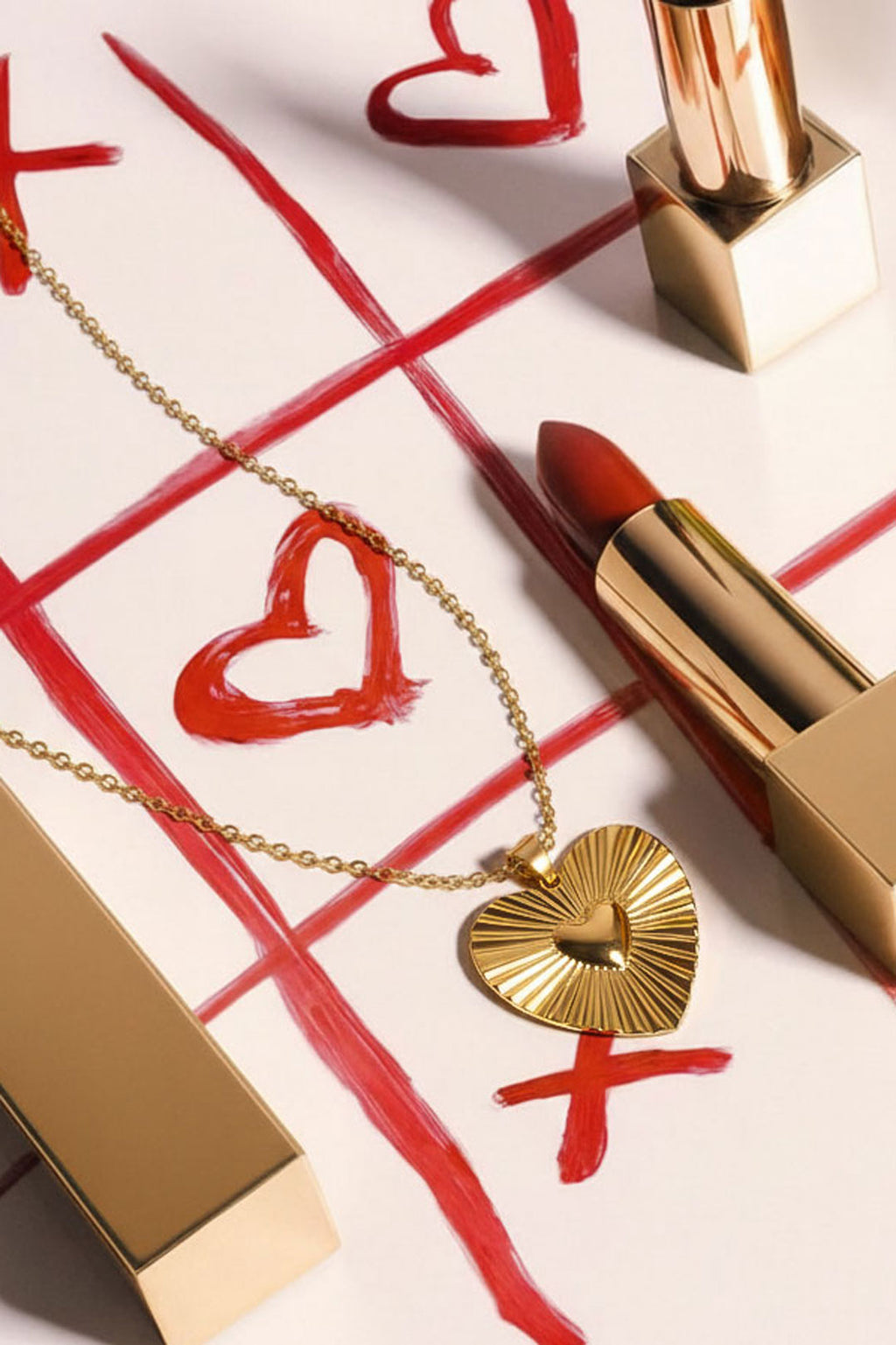 Edelstahl Anhänger Halsketten Herz Casual Täglich Einfache Serie Damen Schmuck